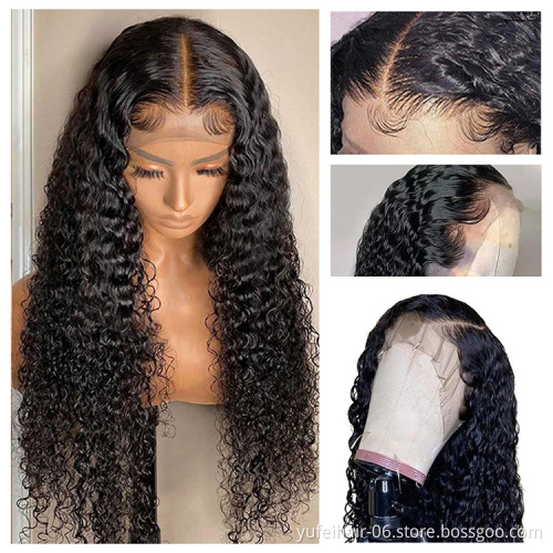 Wholesale Brazilian Hair Vendor Curly Cuticle Aligned Lace Front Wig for Black Women Closure Frontal Virgin Remy Human Hair Wigs